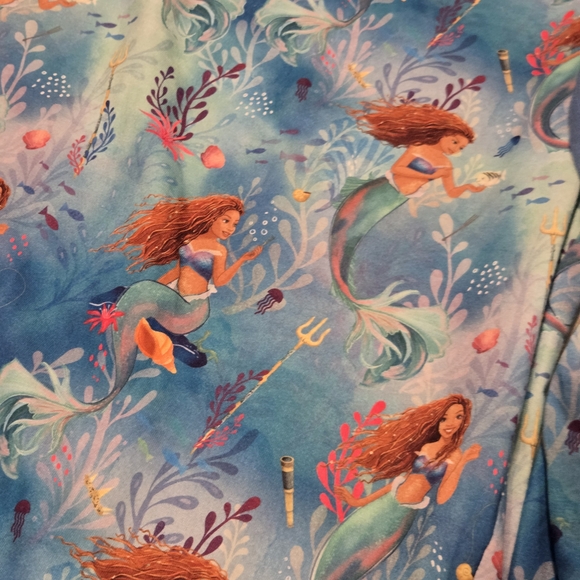 Disney Blue Mermaid Pajama Pants - Picture 2 of 4